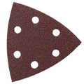 Sanding Triangle Sheet 80Grit 94X94X94Mm 5 Pack with Holes Hook & Loop
