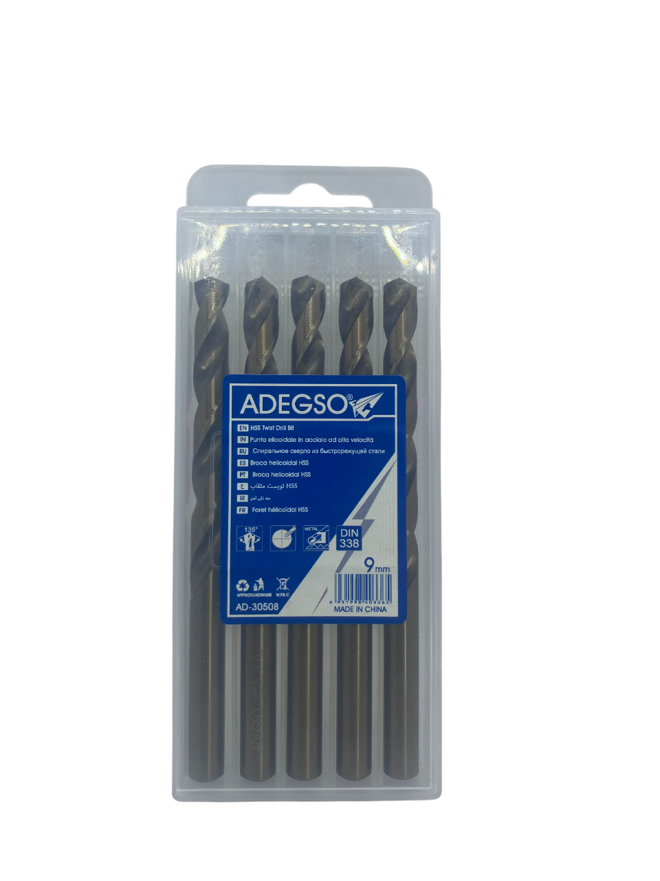 Adegso- HSS Twist Drill Bits- 9mm