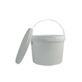 Plastic Bucket with Lid - 5lt - 4 Pack