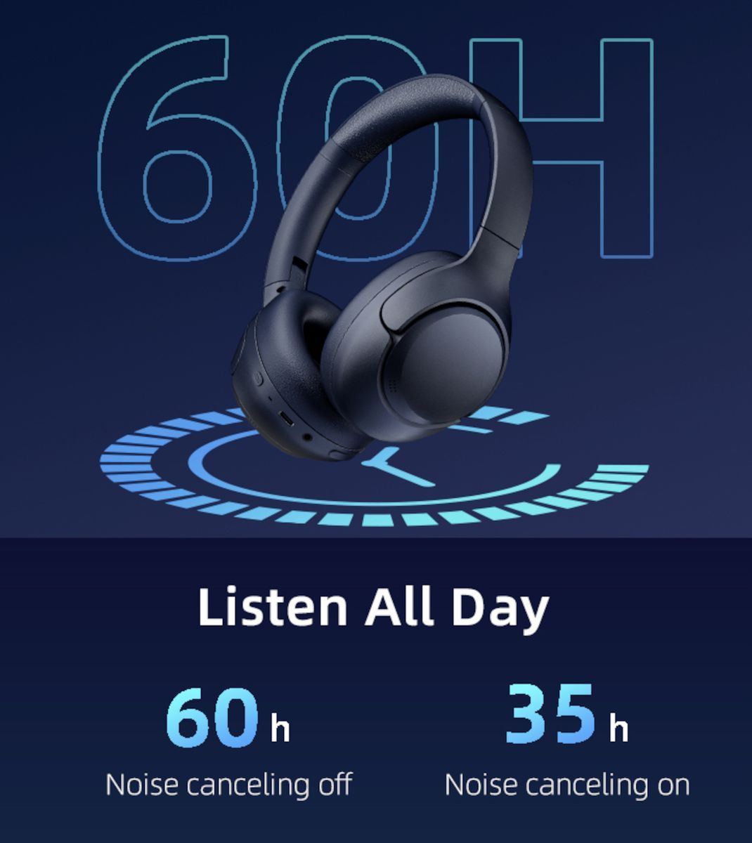 WINX VIBE Pure Hybrid ANC Headphones - Black
