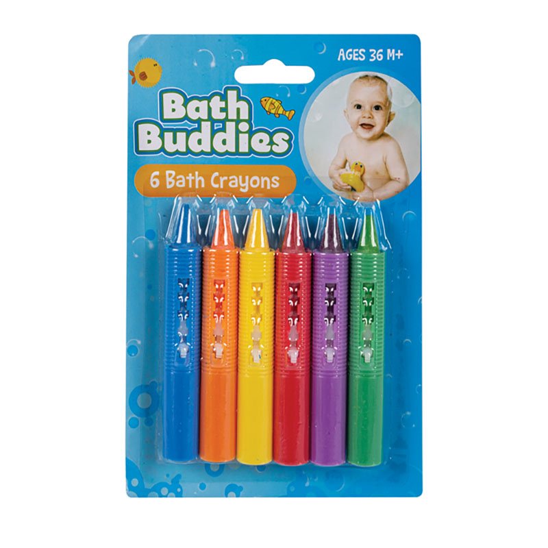 Bath Crayons - Children Bath Toys - Assorted Colours - BPA Free - 6 Piece