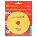 Tork Craft - 100mm Diamond Polishing Pad 150 Grit Dry Use