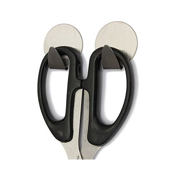 MTS Home Small Round Stainless Steel Hooks - Pack of 3 (Self-Adhesive)