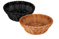 Woven Plastic Basket Round 21x7cm - Set of 2