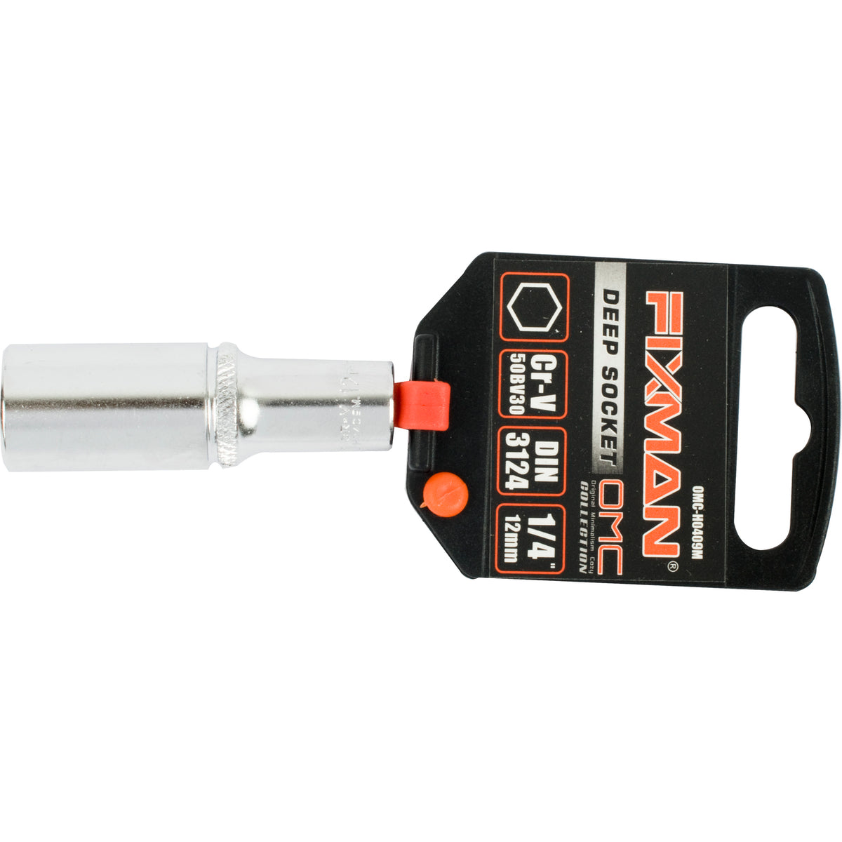 Fixman - Deep Socket - 1/4 Inch Drive - 12mm