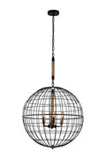 Sparta 4LT Chandelier Black