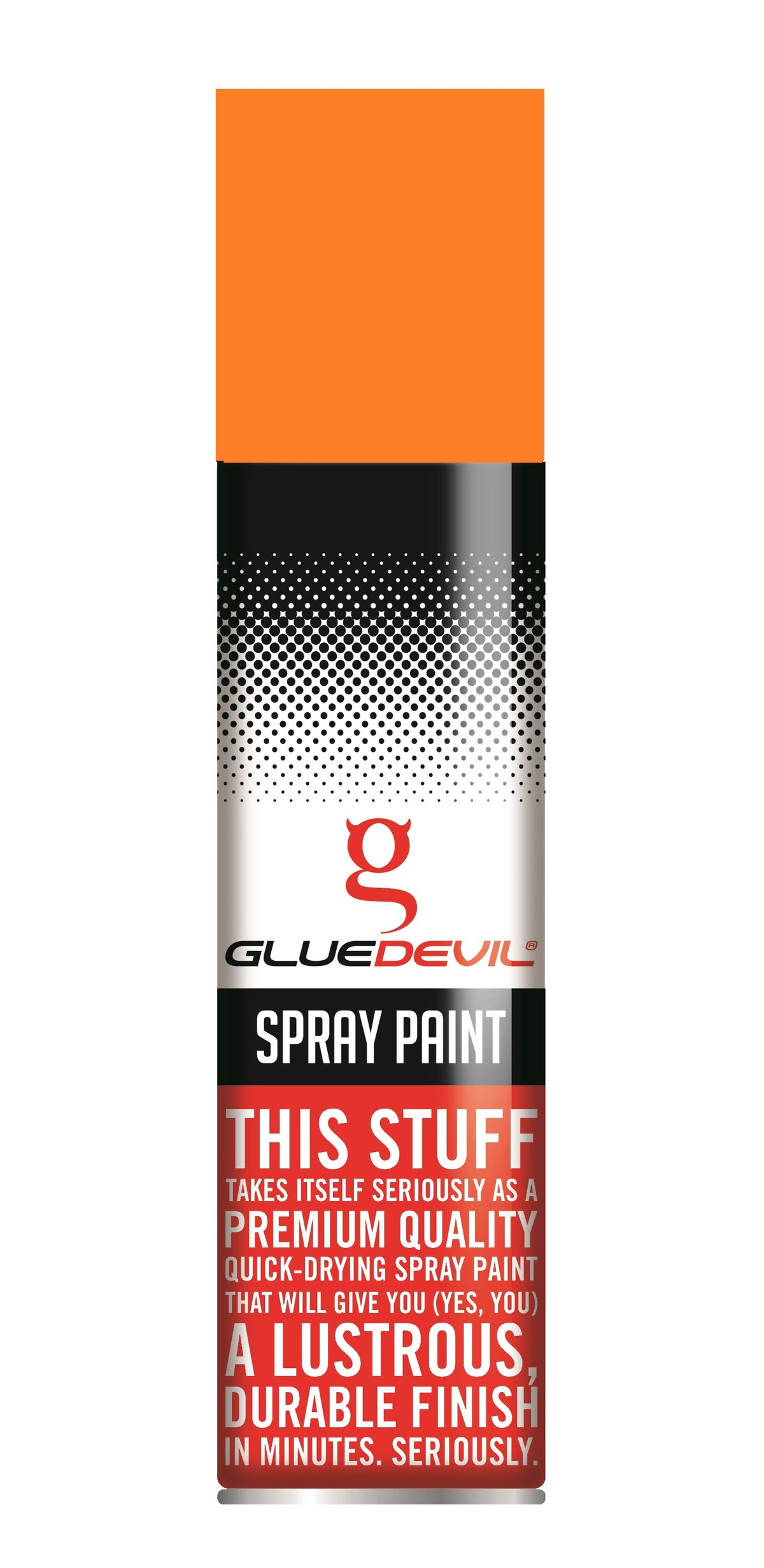 GlueDevil 300ml Fluorescent Spray Paint - Orange