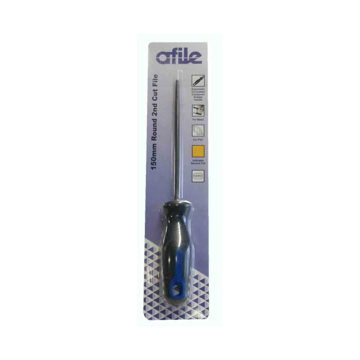 Afile - Round 2nd Cut File - Handled - 150mm