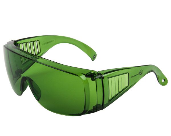 GHS Plastic Safety Goggles - Green Tinted