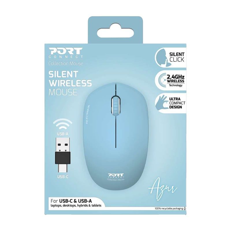 Port Connect 2.4GHz Collection II Wireless Mouse - Olive