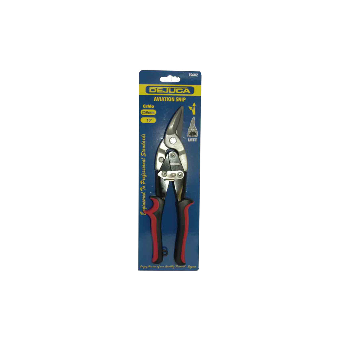 Dejuca - Aviation Snips - Left - (red) - 250mm