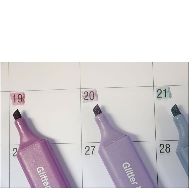 Art+craft glitter highlighter 3pc