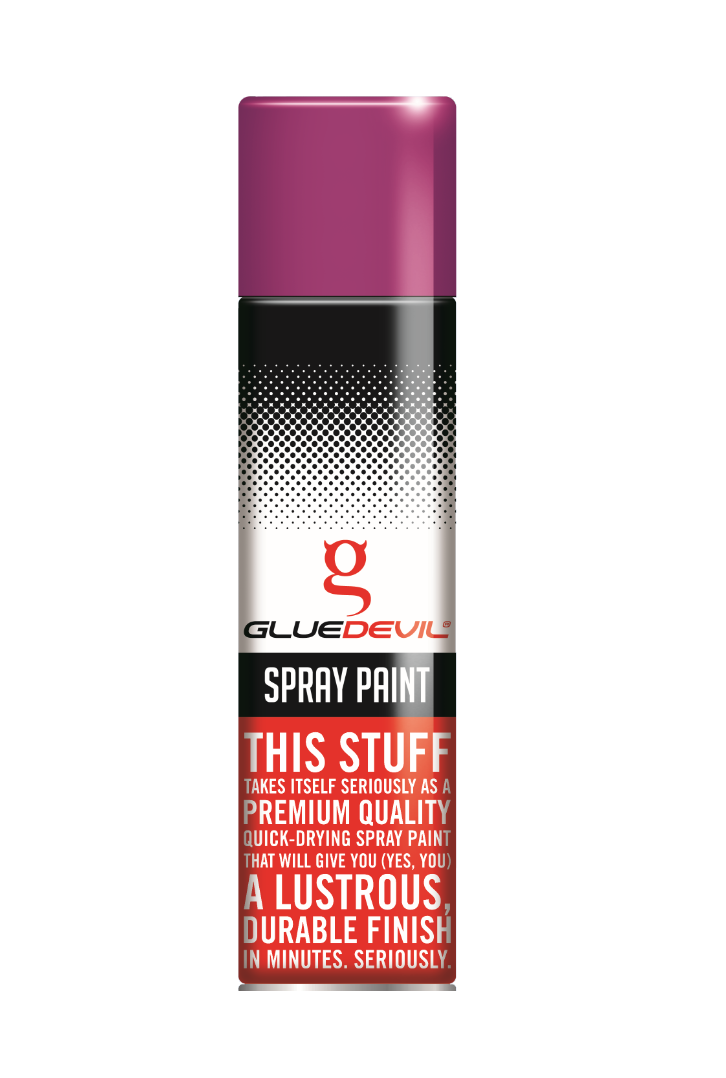 GlueDevil 300ml Fluorescent Spray Paint - Violet