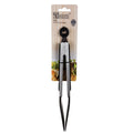 Serving Tongs - Slotted - Stainless Steel - Rubber Grip - 26cm