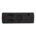 Adaptor 1X16A+2X5A+1Xsk Surge Black