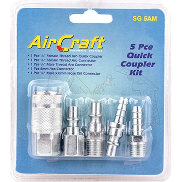 Aircraft Quick Coupler 5 Piece Set (Aro Quick Coupler)