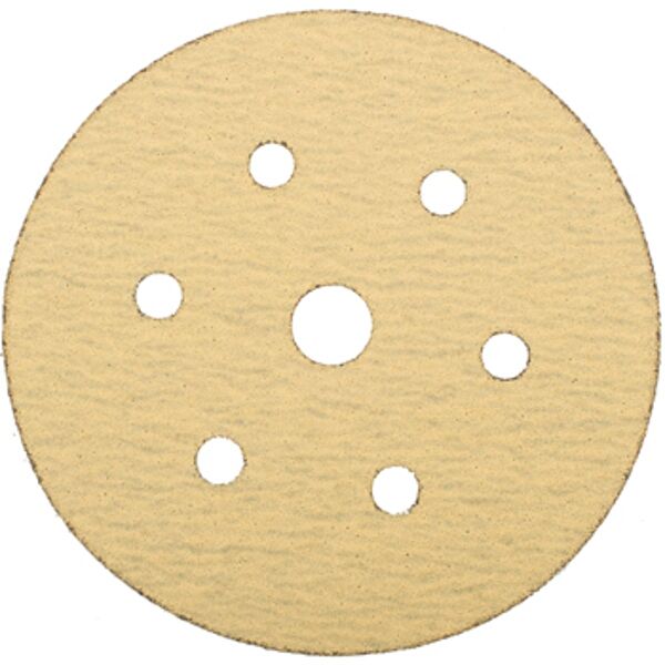 Tork Craft Gold Hook & Loop Disc (50 Pieces) 80 Grit 150mm X 6+1 Holes