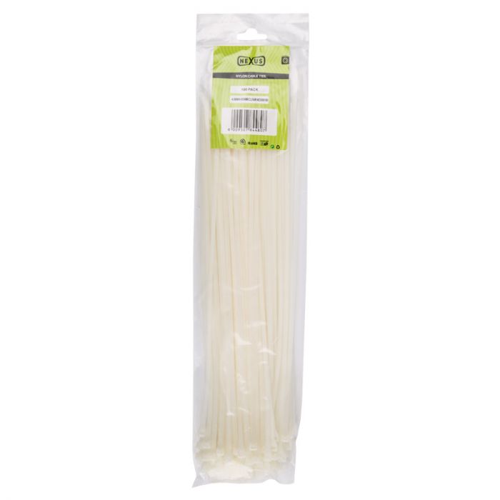 Nexus - Cable Ties 4.8X400mm T50L 100Pack Clear