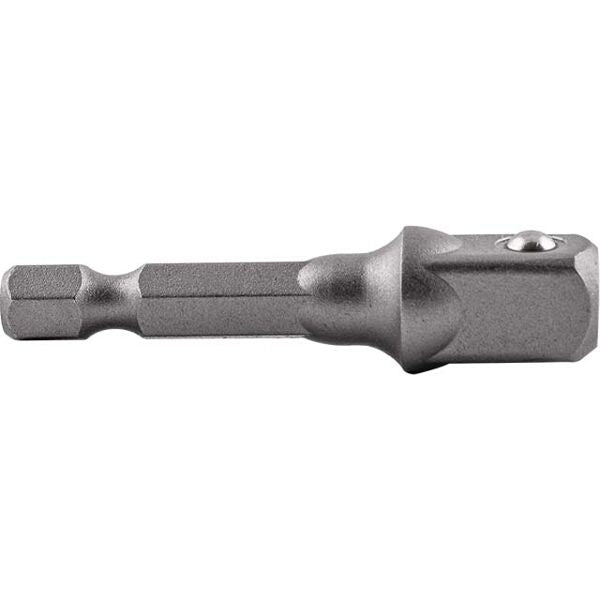 Tork Craft Socket Adaptor 3/8'M Sq x 50mm 1/4'M Hex Shank Carded