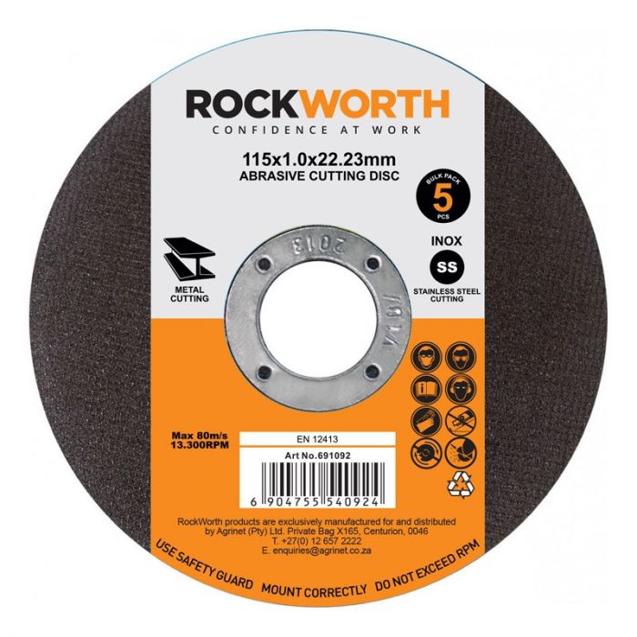 Rockworth - Cutting Disc Slimline Steel 230X2.0 5Pac