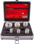 Tork Craft - Holesaw Set 9pc In Alum Case Bi-Metal 16 20 25 32 40 51mm