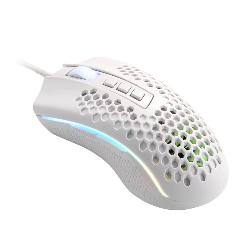 Redragon STORM 12400DPI 7-Button RGB Gaming Mouse - White