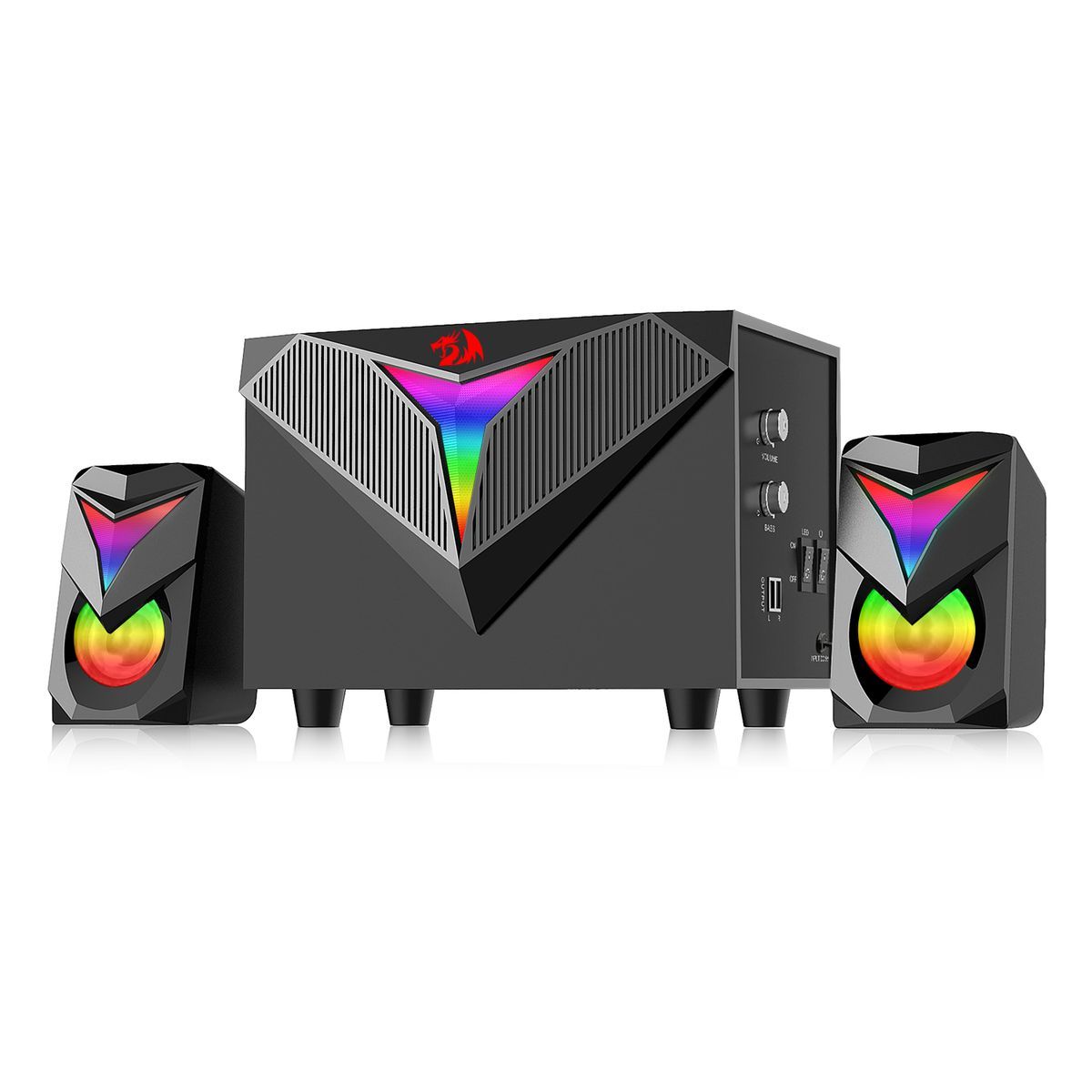 Redragon TOCCATA 2.1 RGB PC Gaming Speaker Set - Black