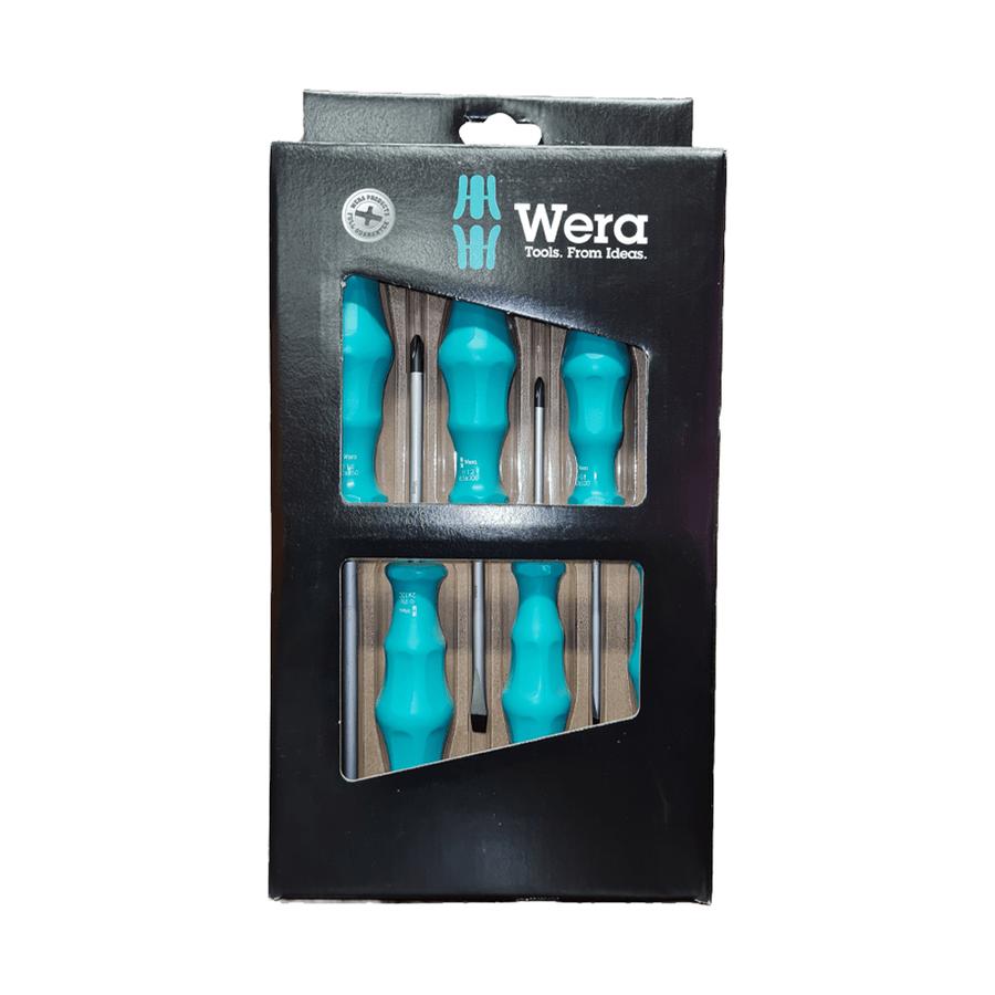 Screwdriver Set Wera Green P/6 1734/6