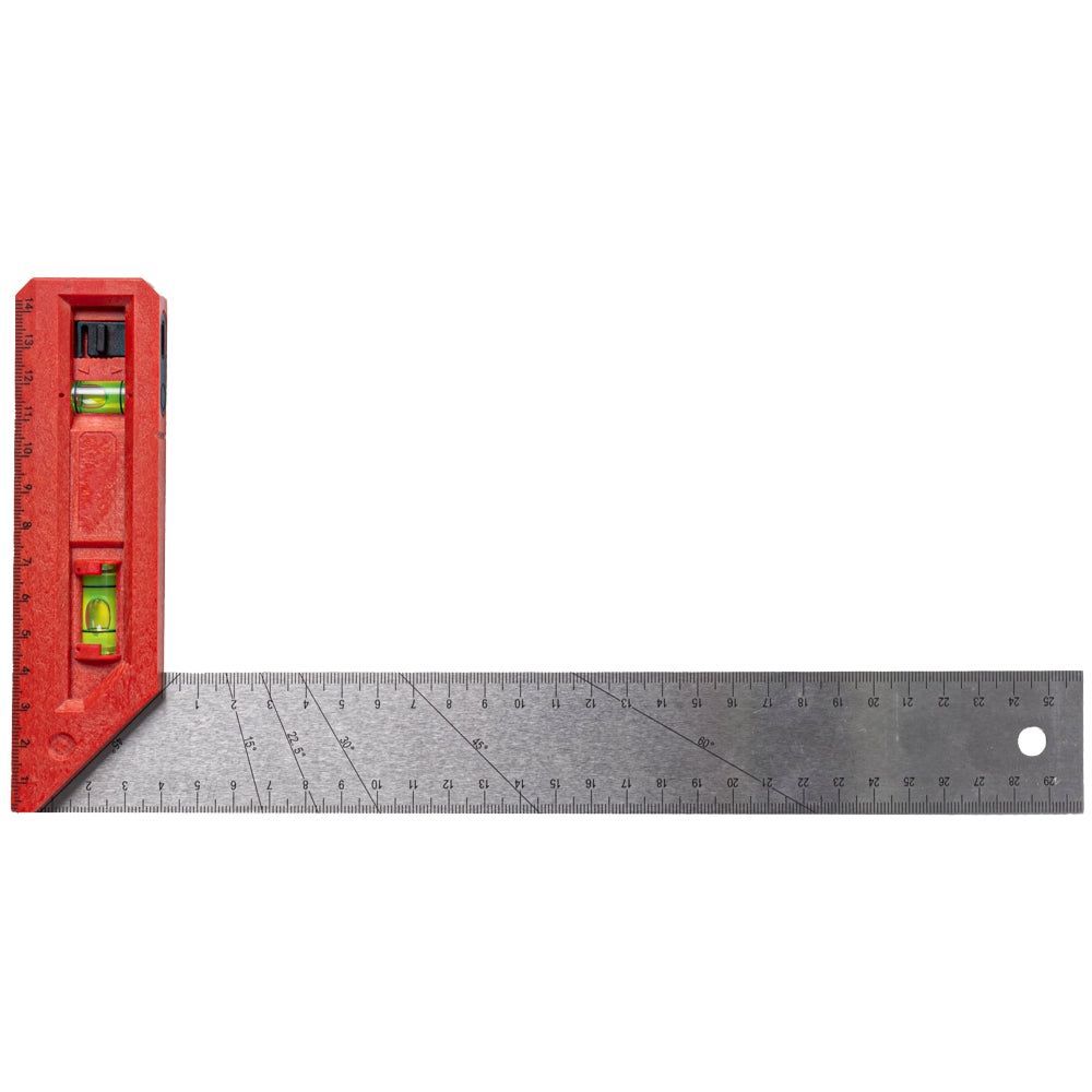 Tork Craft - Try Square - Level and Plumb Vial - 300mm x 150mm