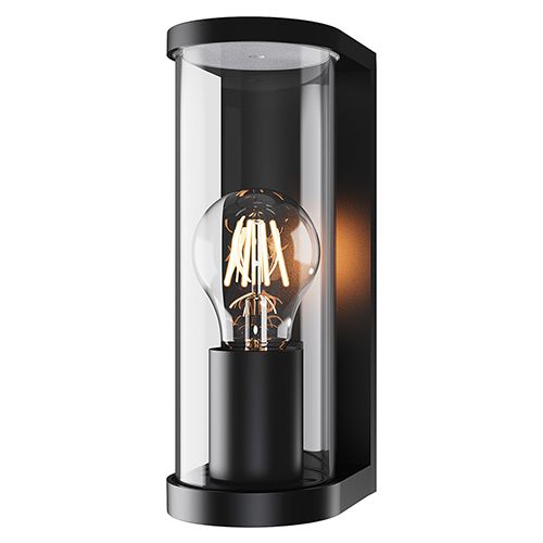 Tube Outdoor Wall Light Black LED