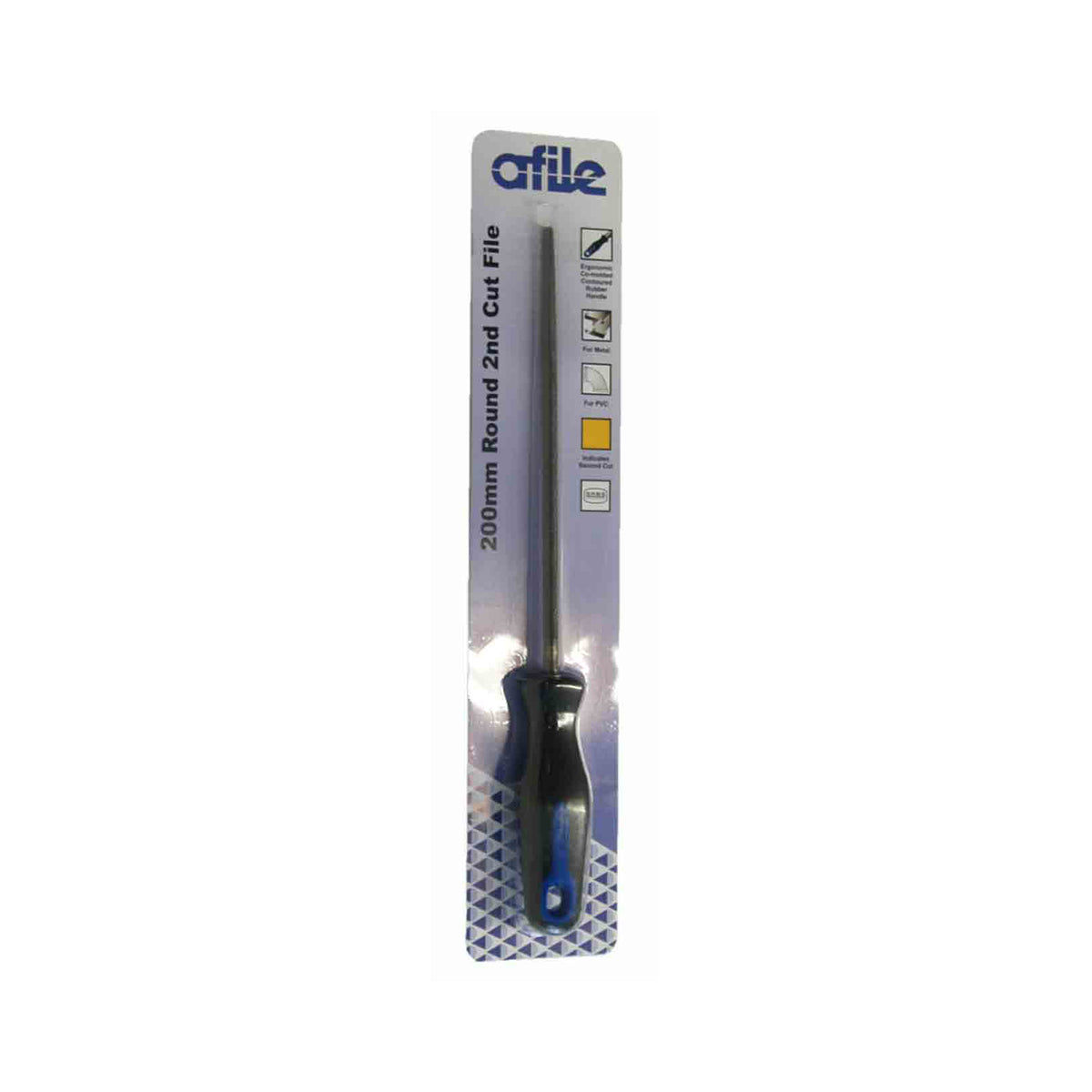 Afile - Round Bastard File - Handled - 200mm