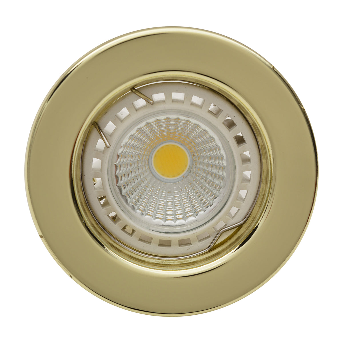 Straight Round Downlight - 50W - Dia - 12V Polished Brass