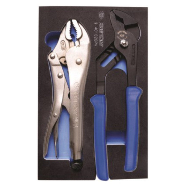 King Tony - Pliers Set Waterpump And Vice Grip 2 Piece Eva Foam