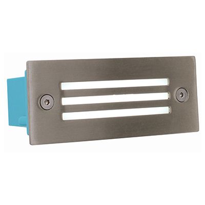 Rectangular Grid Foot Light Satin Chrome LED