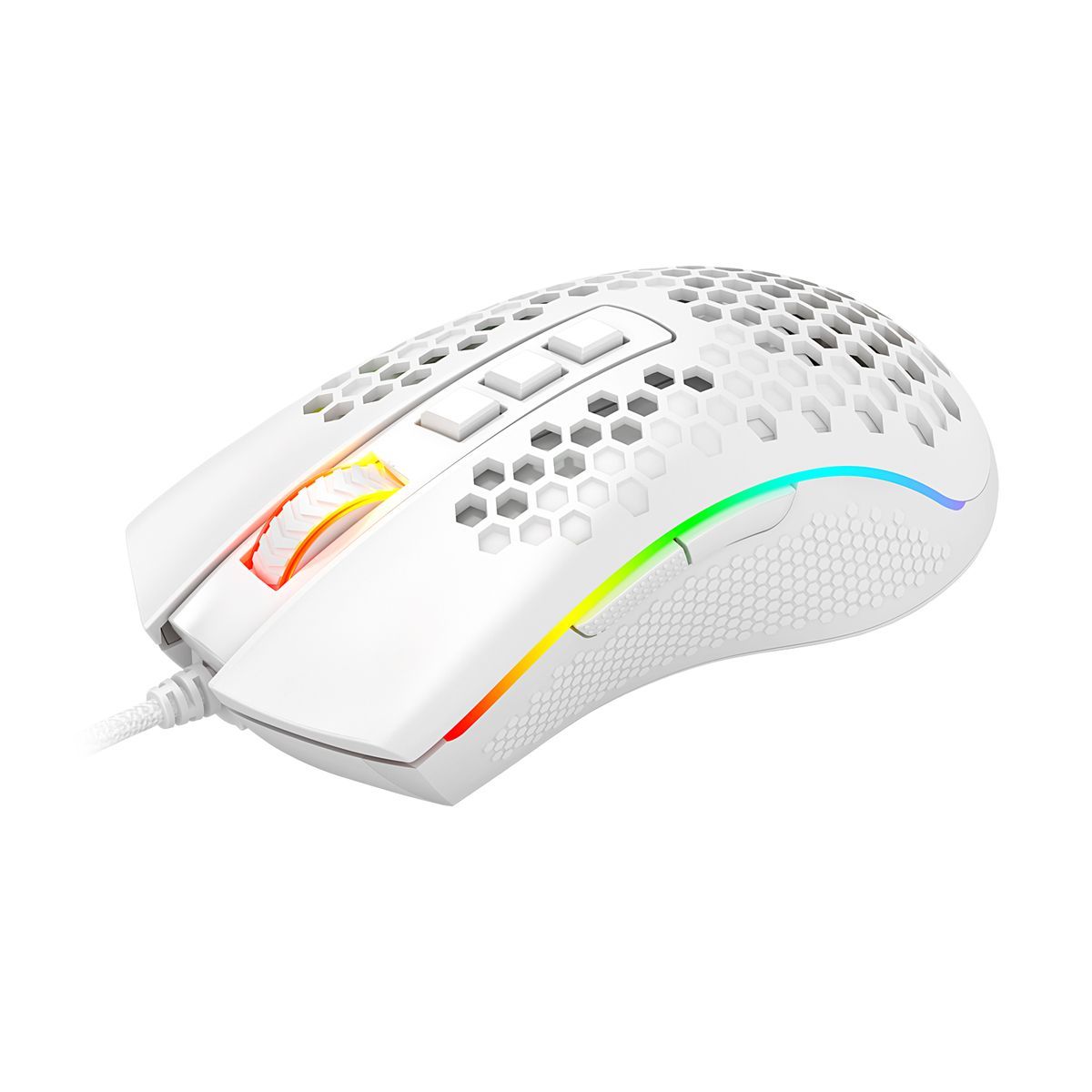 Redragon STORM 12400DPI 7-Button RGB Gaming Mouse - White