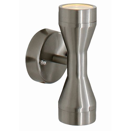 Wall Light Up & Down Facing Satin Chrome