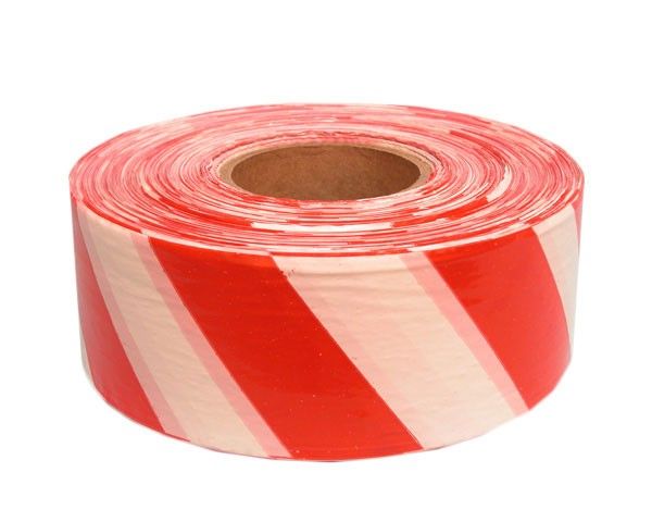 Red & White Barrier Tape - 75mm x 500m