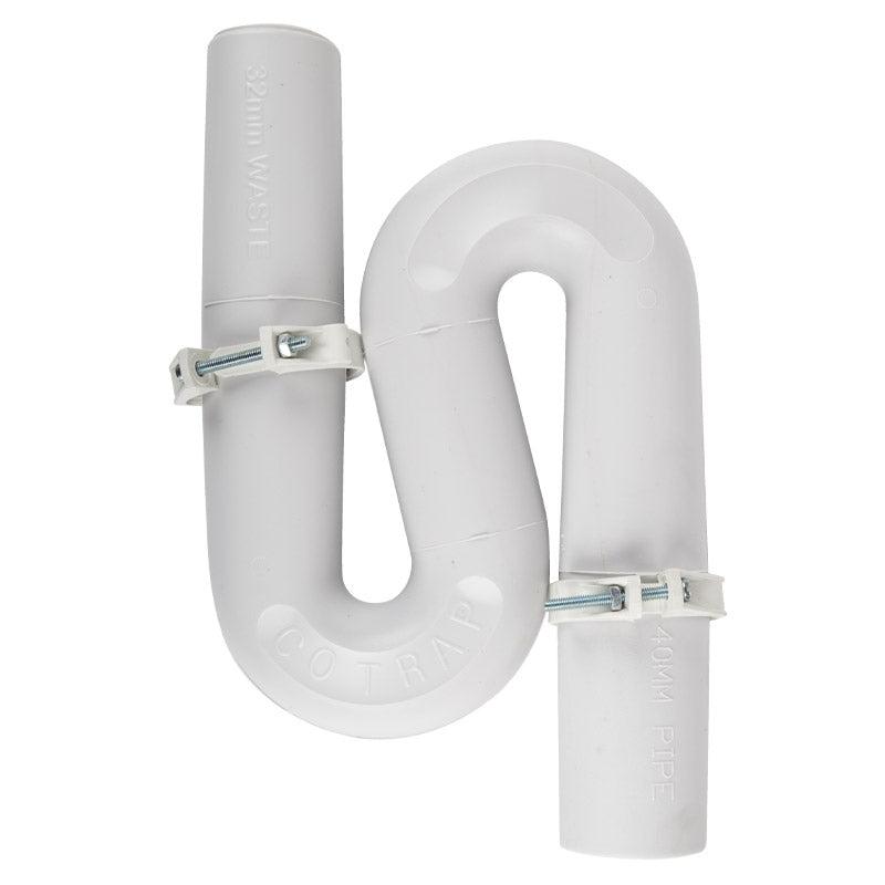 Trap - White - S - 32X32mm (40mm Pvc Out)