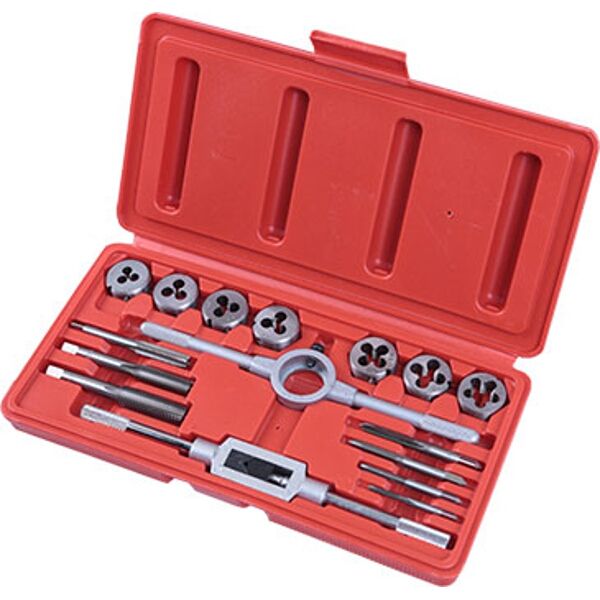 Tork Craft Tap & Die Set 16 Piece In Plastic Case