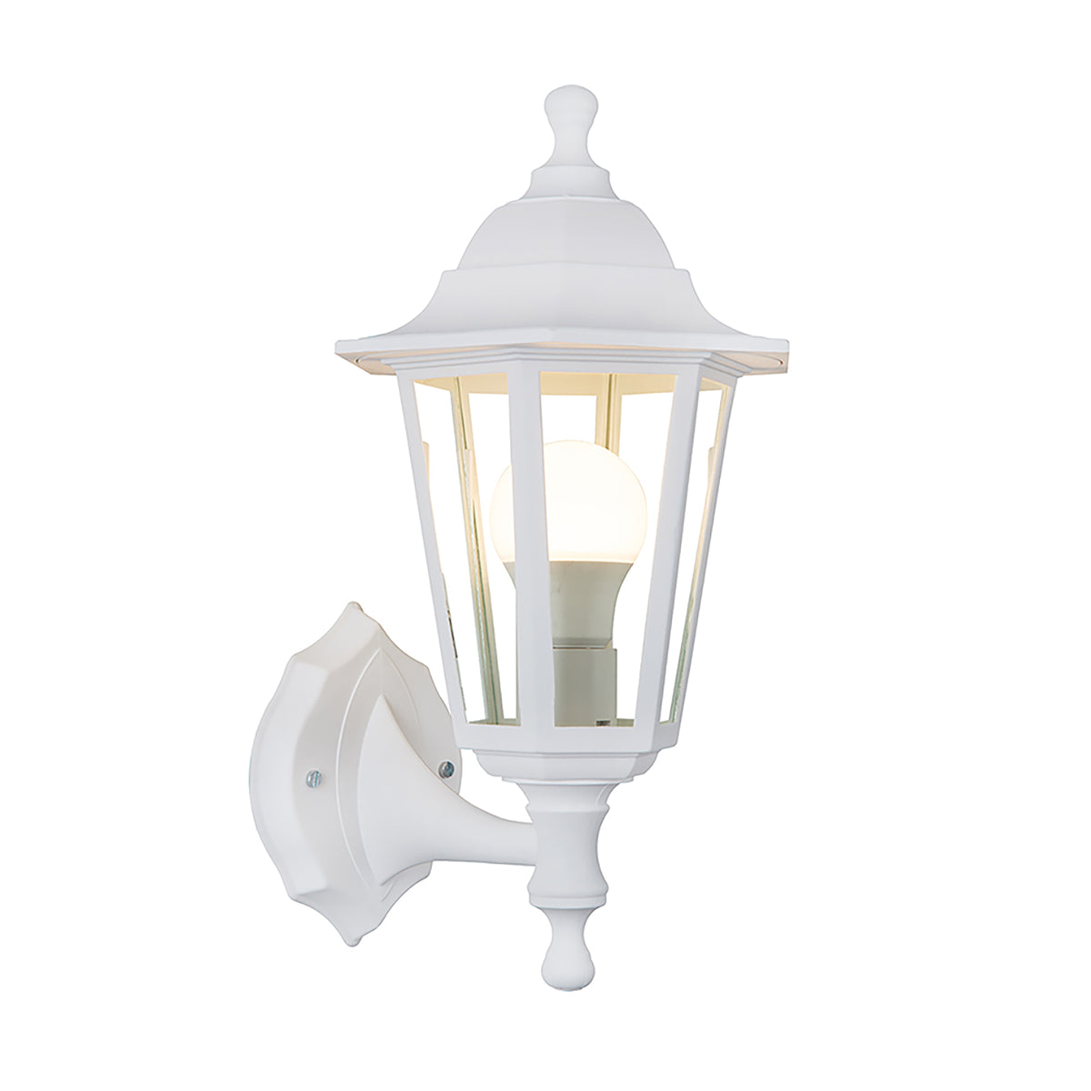 Plastic Lantern - 6 Panel - Up & Down Facing - White