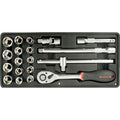 Fixman 19- Piece 1/2' Dr.Sockets & Accessories