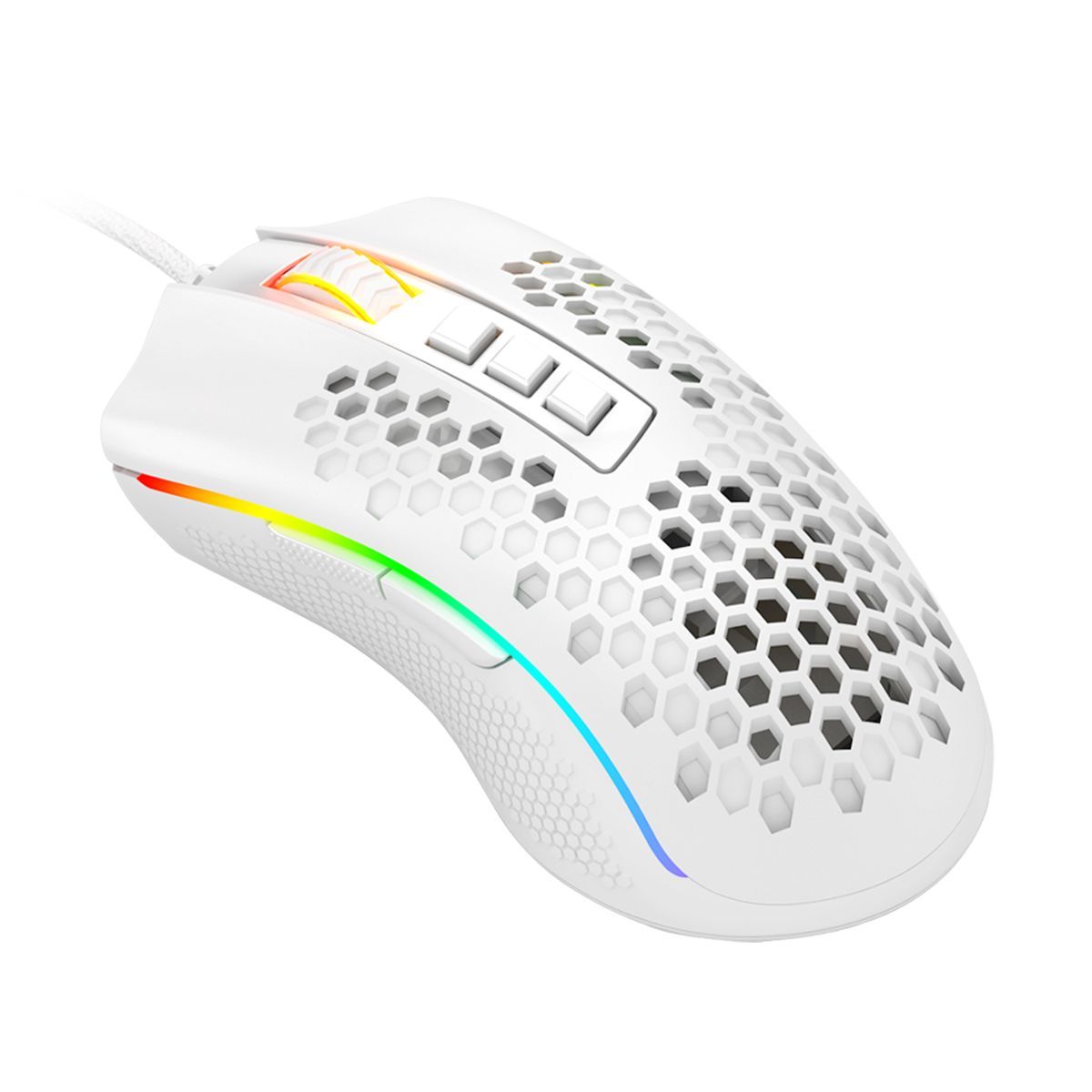 Redragon STORM 12400DPI 7-Button RGB Gaming Mouse - White