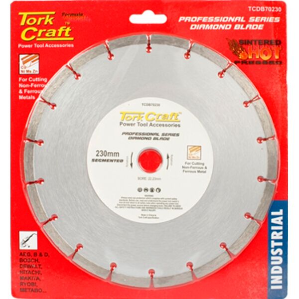 Tork Craft Diamond Blade Seg.230X22.23mm Metal Cutting