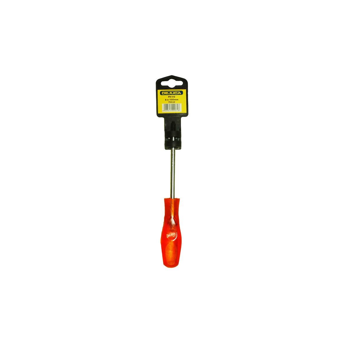 Dejuca - Screwdriver - Phillips #2 - Black Tip - 6mm x 100mm
