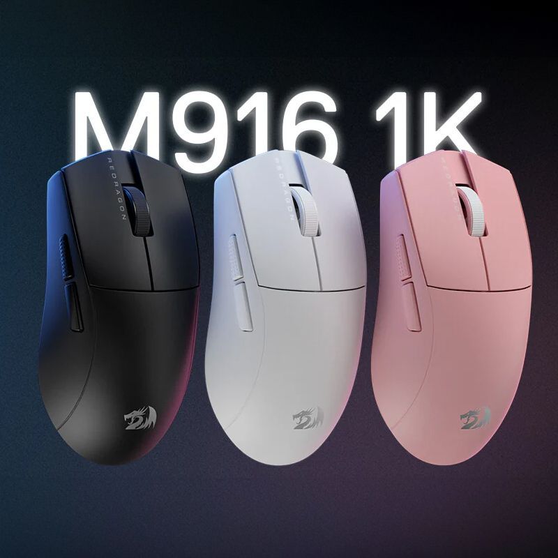 Redragon M916 PRO 26000DPI 5-Button Wireless Gaming Mouse - Black - White