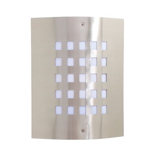 Grid Design Wall Light Satin Chrome