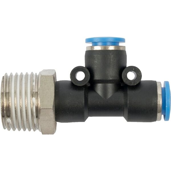 Aircraft Pu Hose Fitting Tee 8mm x 8mm x 1/2'M
