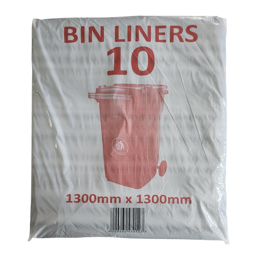 Bin Liner Black 25Mic Wheelie Bin 10 Per Pack - 2 Pack