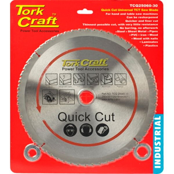 Tork Craft Universal Quick Cut TCT Blade 250X60T 30-20-16