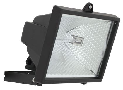 Halogen 500W Floodlight Black